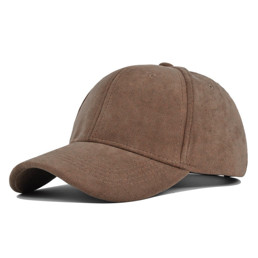 Solid Color Men Women Trucker Suede Baseball Hat Soft Dad Snapback Cap