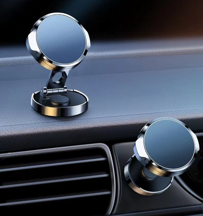 Car Mobile Phone Stand Strong Magnetic Car Holder 720° Foldable Round Bracket Support for Universal Phones Mount Holders