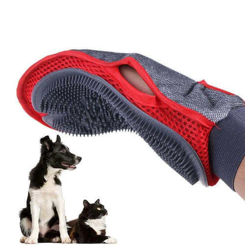 Pet Dog Cat Horse Grooming Wash Bath Glove Deshedding Brush Fur Remover Mitt