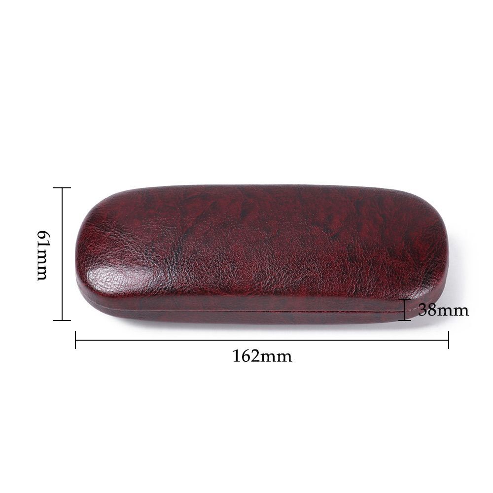 Hot Sale Leather Glasses Case For Men Waterproof Hard Frame Eyeglass Case Black