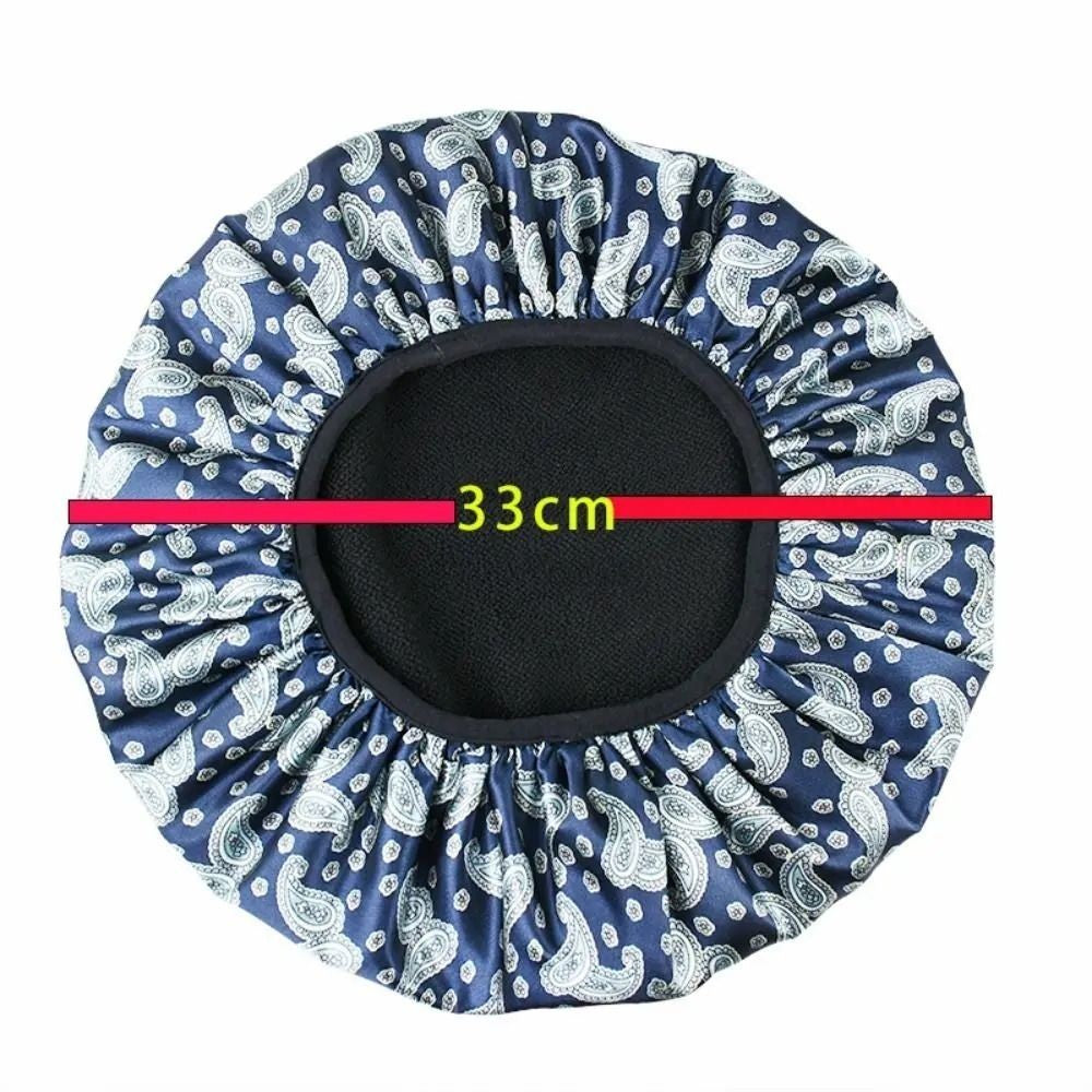 Shower Cap Terry Cloth Lined Bath Hair Cap Waterproof Long Hair Bath Hat Thick
