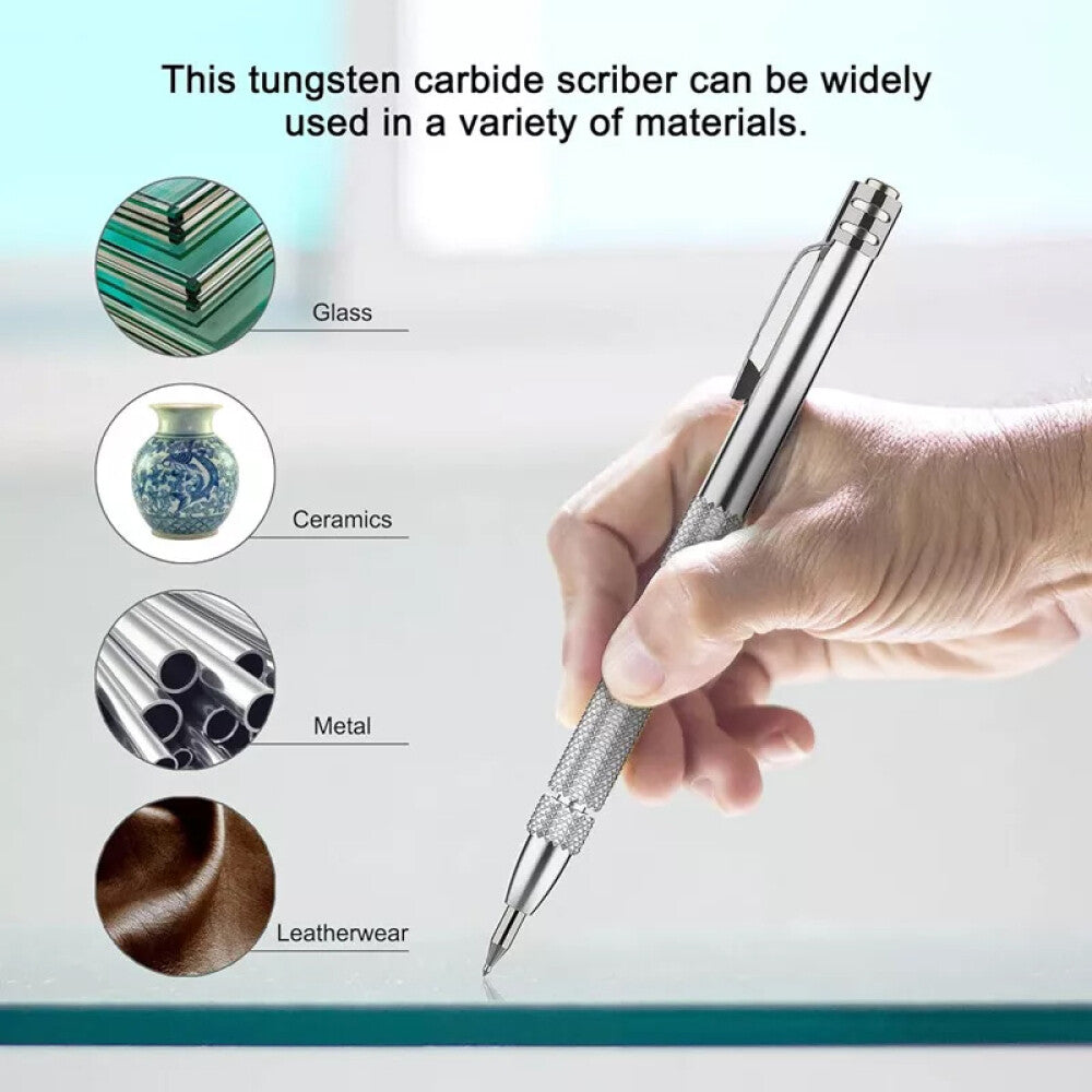 2PCS Metal Tungsten Carbide Scribing Pen Tip Steel Scriber Scribe Mark Marker AU