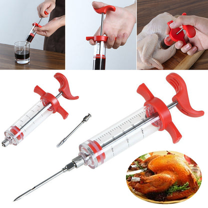 BBQ Injector Master Marinade Meat Cook Injector Syringe Needle Professional