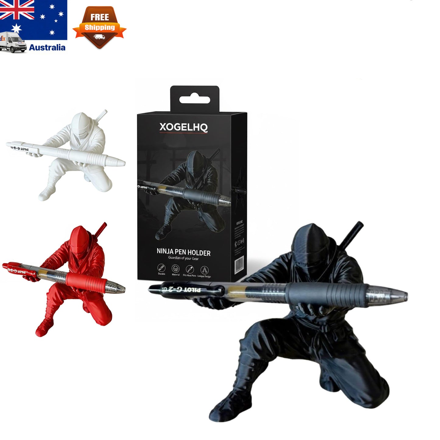 Funny 3D Printing Warrior Ornaments Creative Pen Holder Ninja Ornaments Office