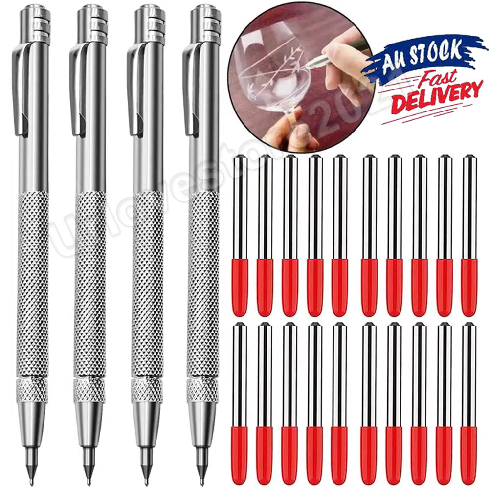 2PCS Metal Tungsten Carbide Scribing Pen Tip Steel Scriber Scribe Mark Marker AU
