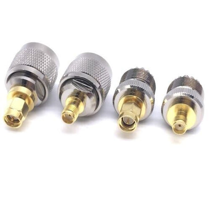 4 x UHF Male PL259  Female SO239 Antenna Radio Connector to SMA Plug RF Adapter