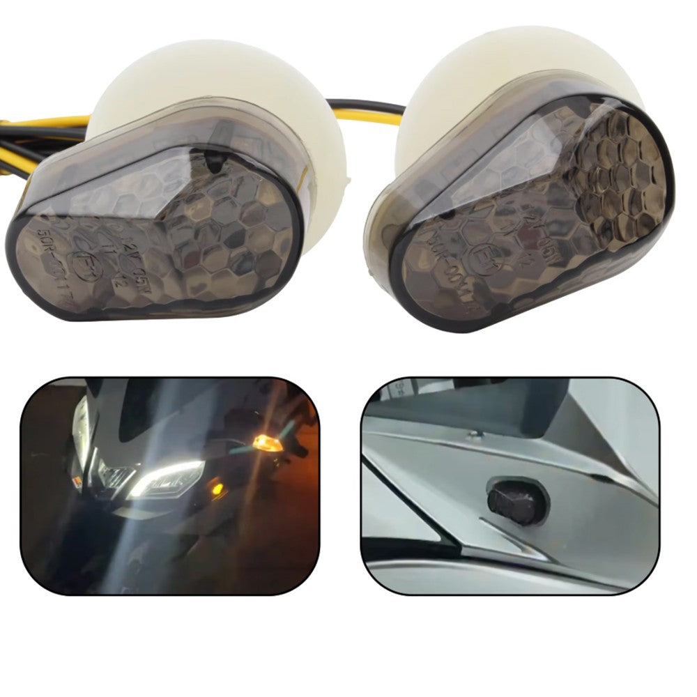 LED Flush Mount Indicators Turn Signals Compatible with Yamaha YZF R1 R6 FZ1 FZ6 MT03 XJ6