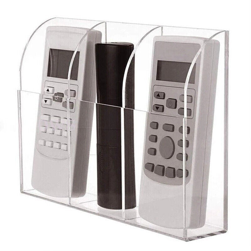 TV Remote Control Holder Wall Mount Clear Acrylic Organizer Stand Box Storage AU