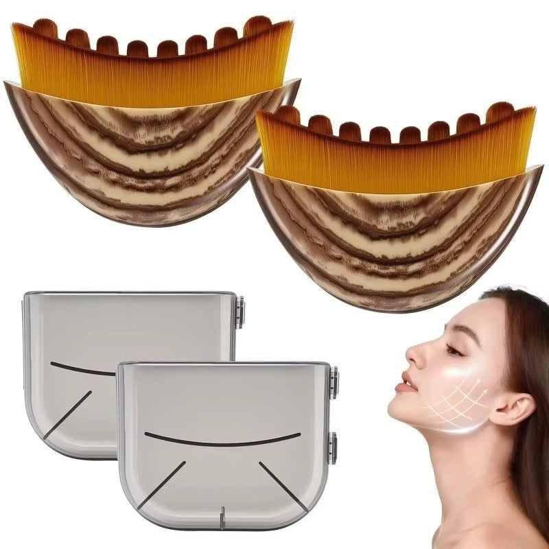 Lymphatic Contour Face Brush, Dry Brushing Face Brush,Lymphatic Drainage Massage