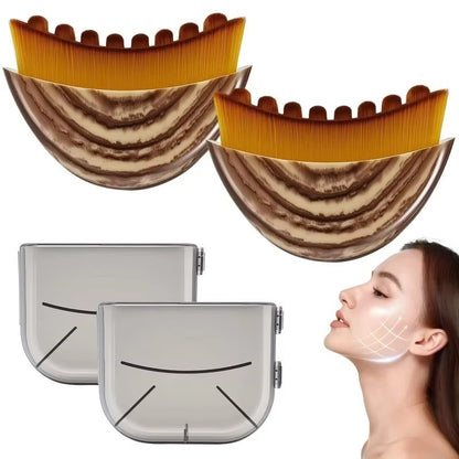 Lymphatic Contour Face Brush, Dry Brushing Face Brush,Lymphatic Drainage Massage