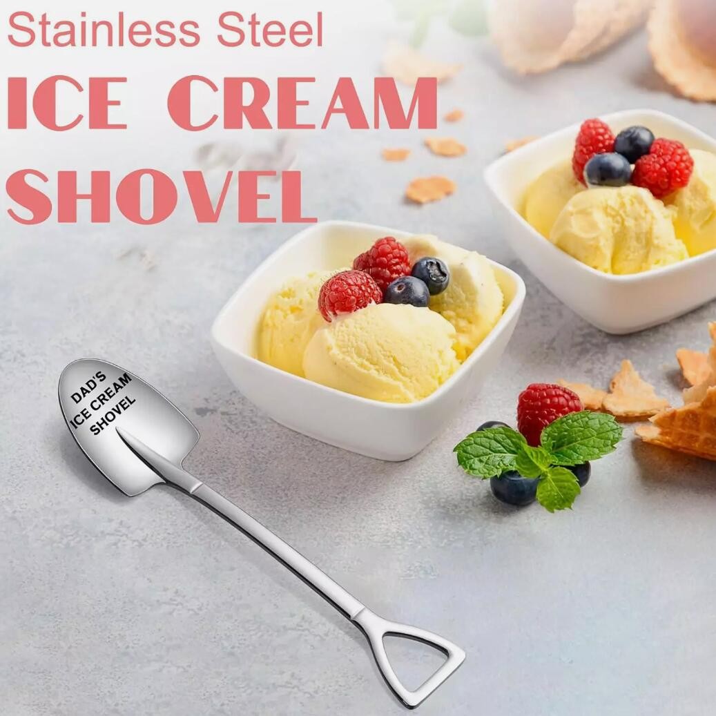 Ice Cream Scoop 304 Stainless Steel Shovel Set Birthday Gifts for Dad