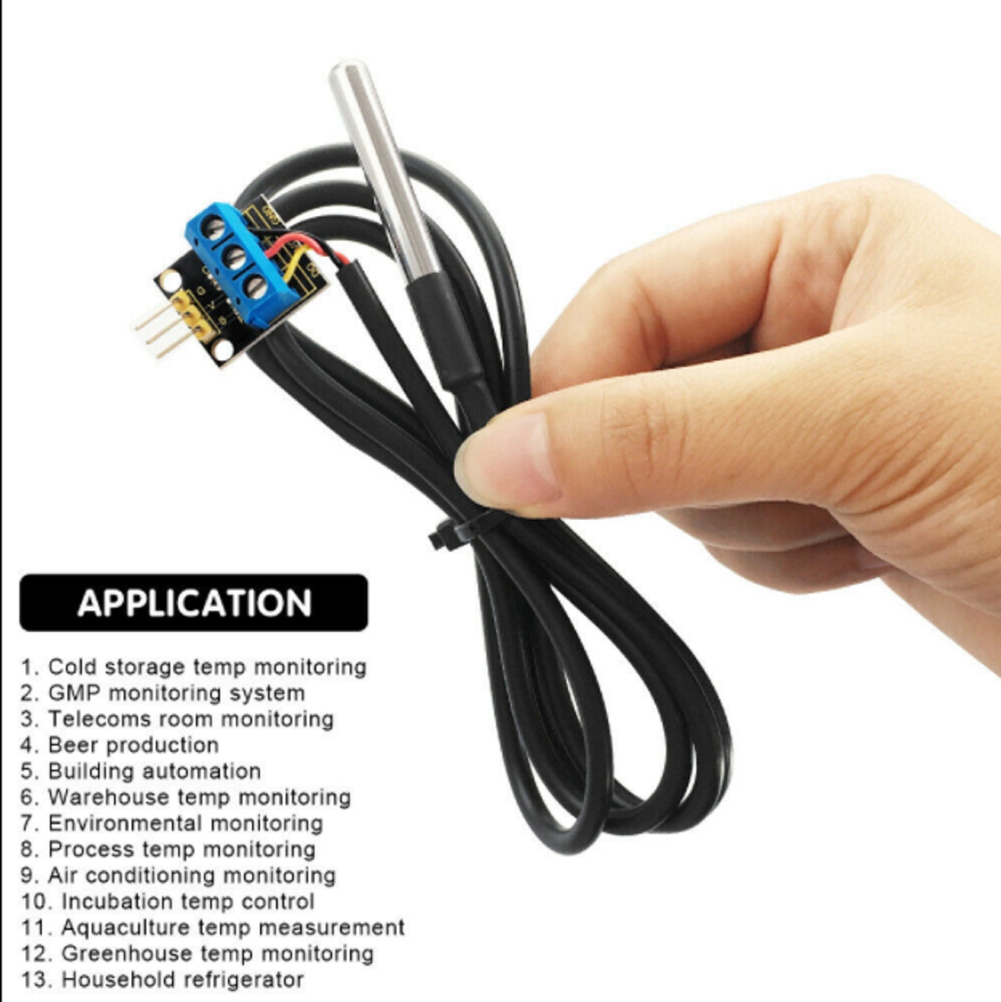 DS18B20 Temperature Temp Sensor Digital Thermal Probe For Arduino  Waterproof
