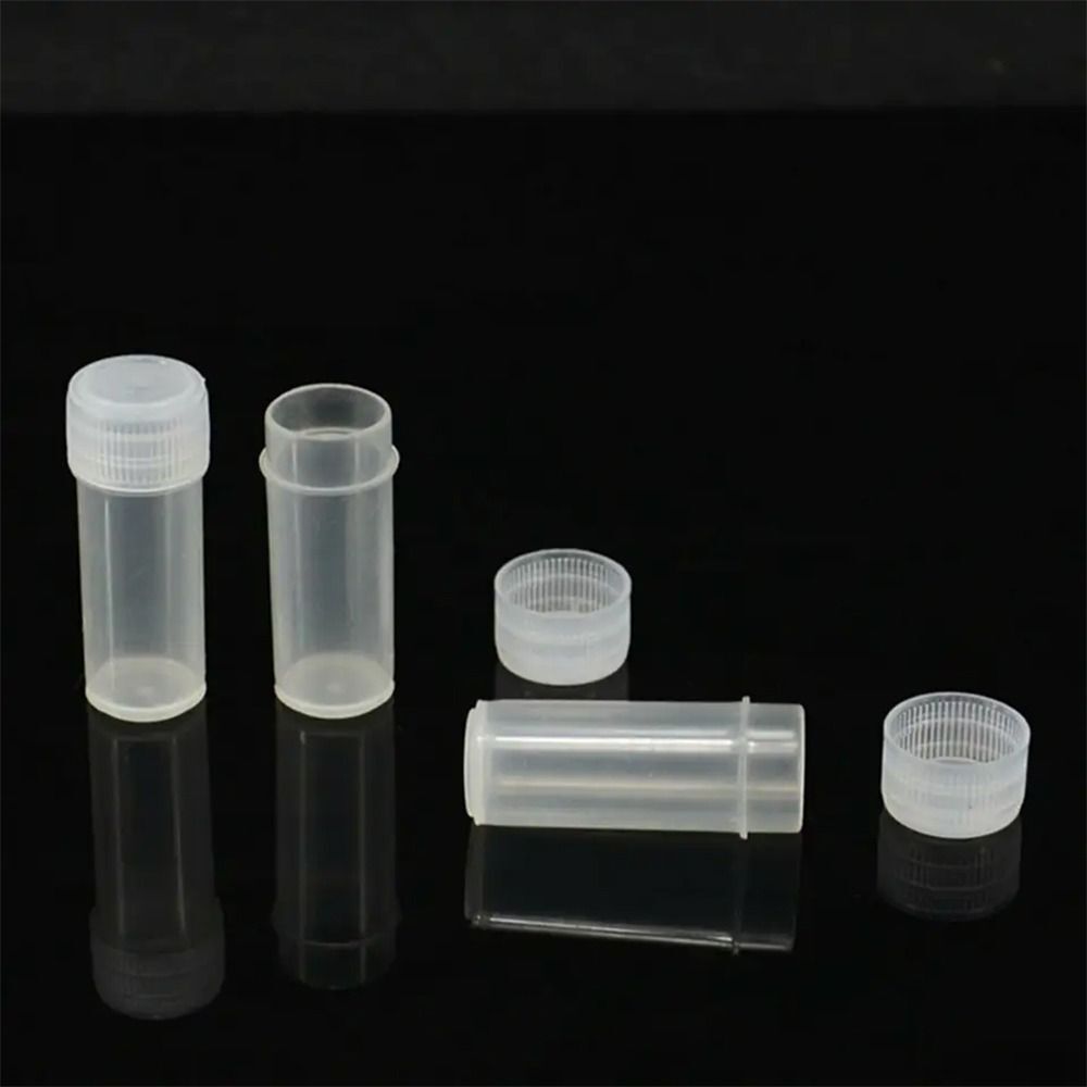 50PCS Plastic Plastic Vials with Lids 5ML Test Tube for Lab  Small Items