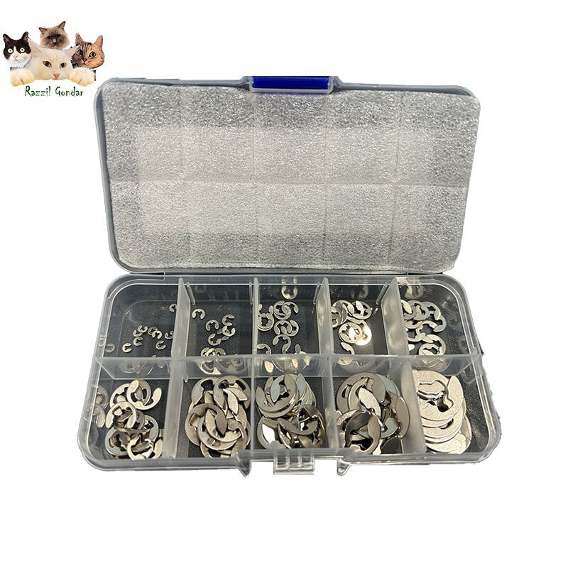 120pcs Stainless Steel E-Clip Assortment Tool Kit Retaining Circlips 1.5-10mm AU
