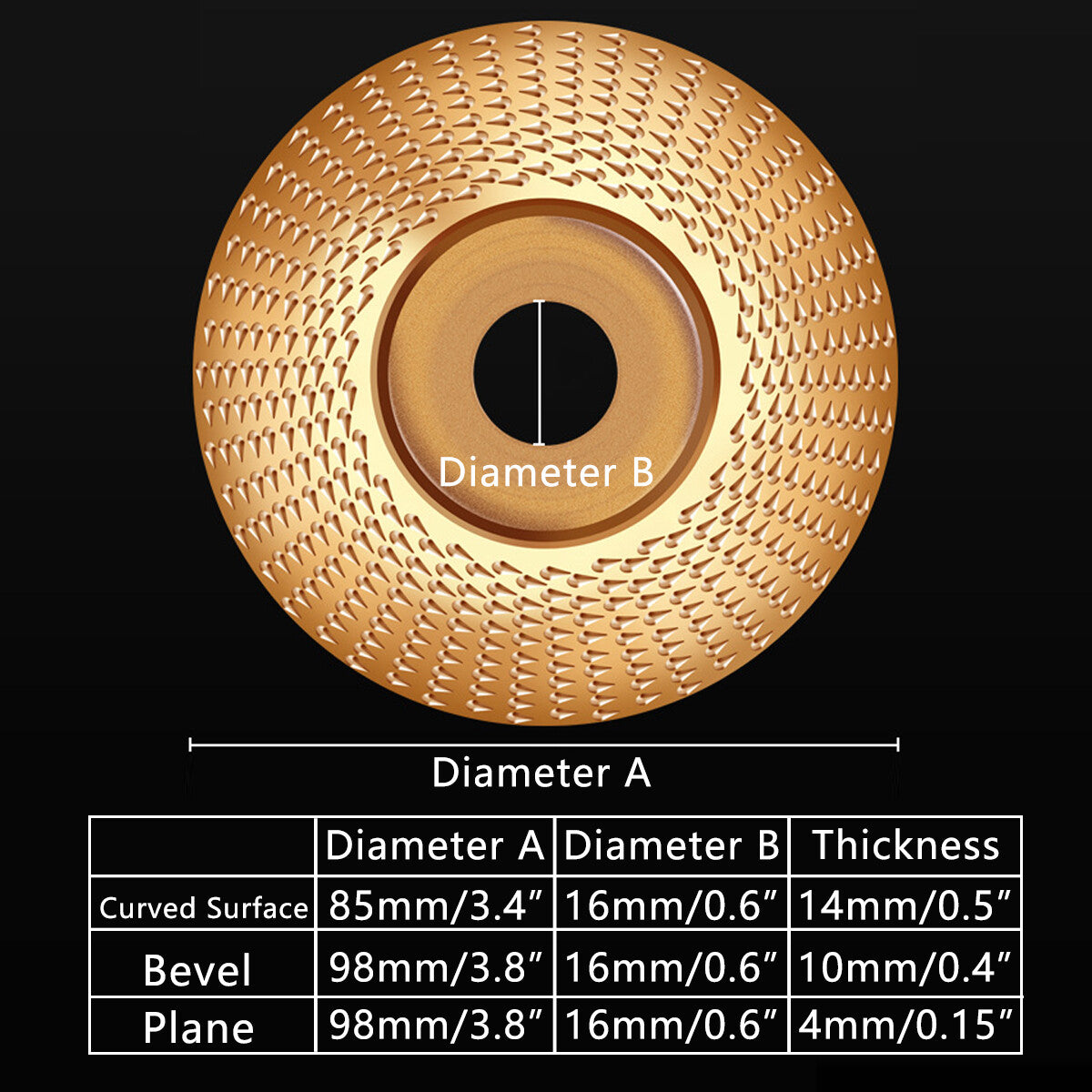 85/100mm Woodworking Grinding Wheel for Angle Grinder Polishing Tool Knife AU