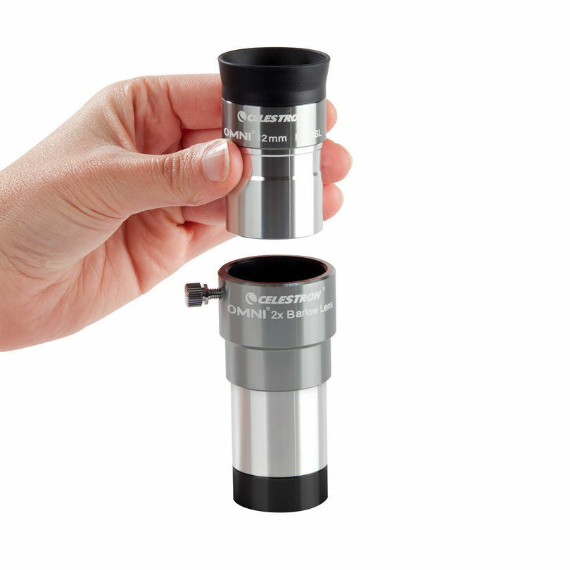 Celestron Omni 1.25" Double 2X Barlow Lens 93326 Fully Multi-Coated Less Reflect