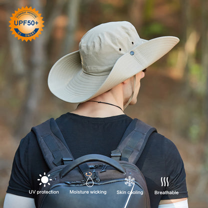 OZ SMART Sun Hat Men/Women, Wide Brim Bucket Hats Certified UPF 50 UV Protection