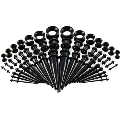 36/50pcs Ear Stretching Kit Plug Set Stretch Ear Taper Stretcher Expander Tapers