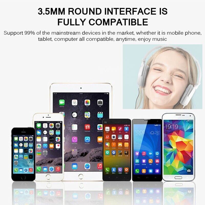 Over Ear Headphones Hi-Fi Stereo Noise-Cancelling Headsets Wired Earphones AU