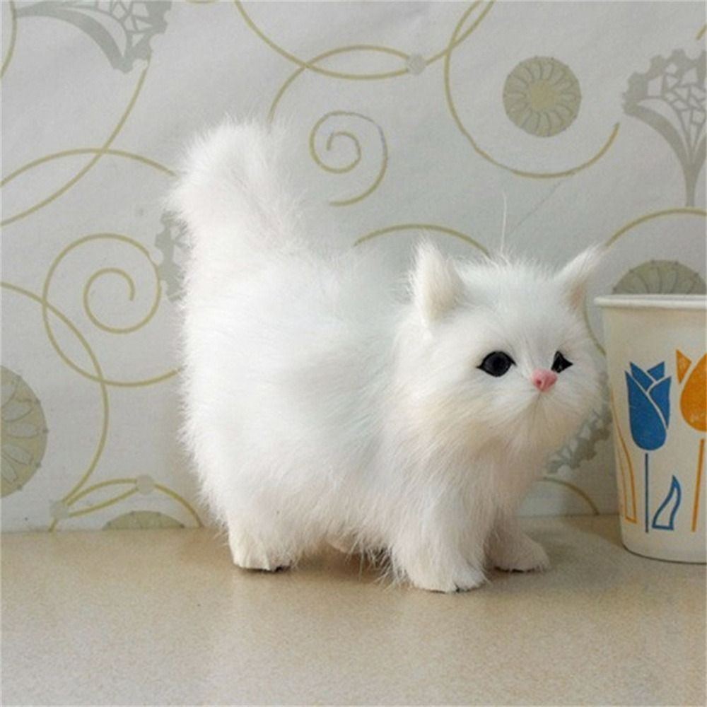 Simulation Plush Cat Toys Stuffed Kitten Doll Cat Model Plush Cat Toy Handicraft