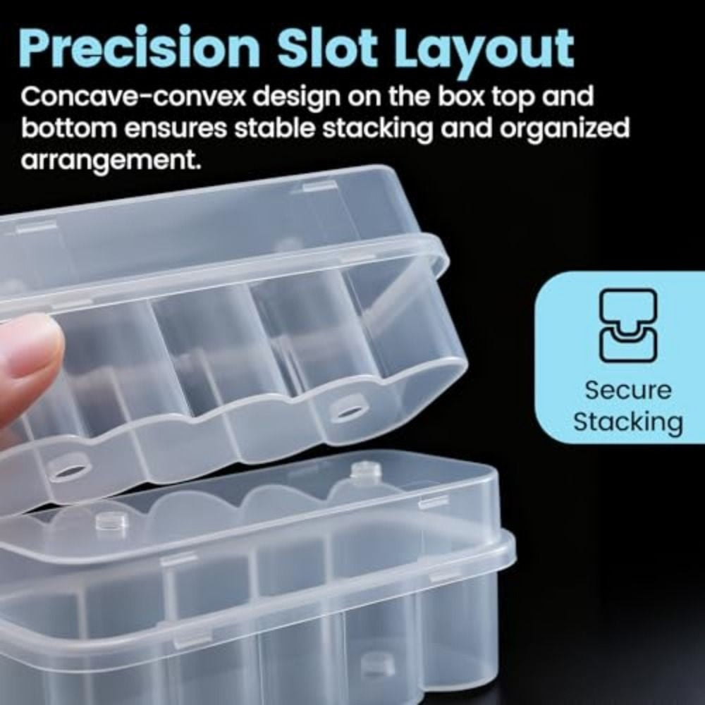 10-Slot Vial Storage Case Stackable Freezer Tube Box  Diabetic Supplies