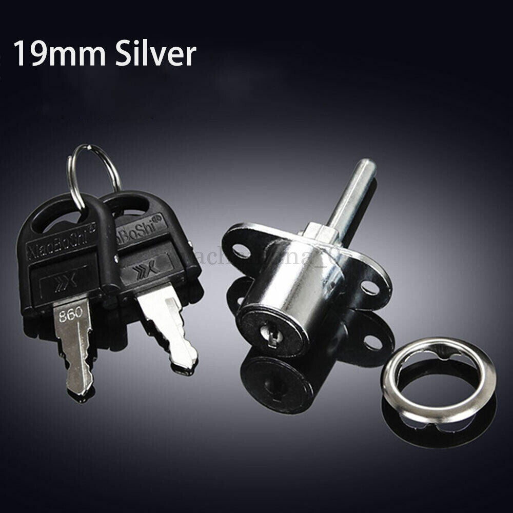 16/19mm Furniture Desk Draw Pedestal Lock Office Home Filing Cabinet Lock AU