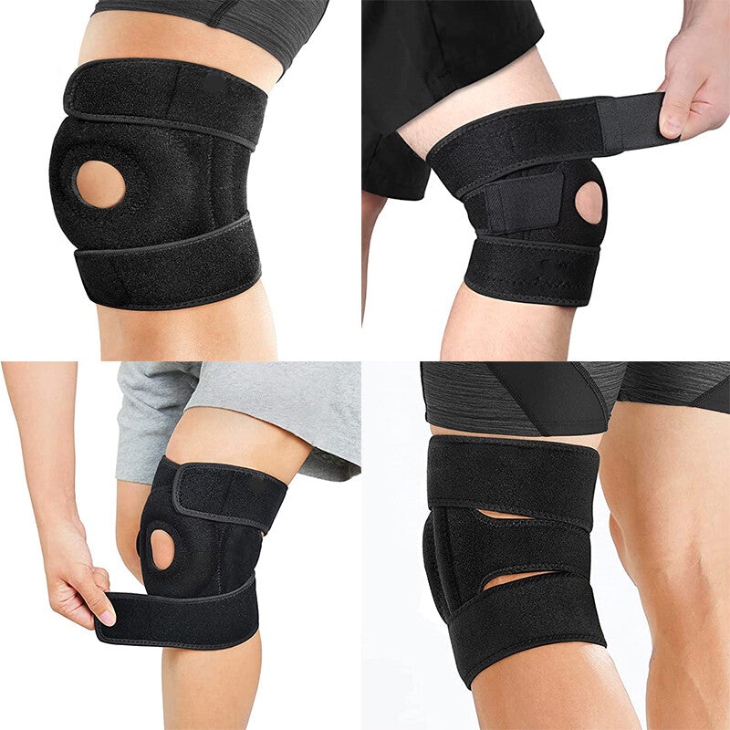 Knee Brace Arthritis Support Stabilizer Strap Wrap Open Adjustable Sports Guard