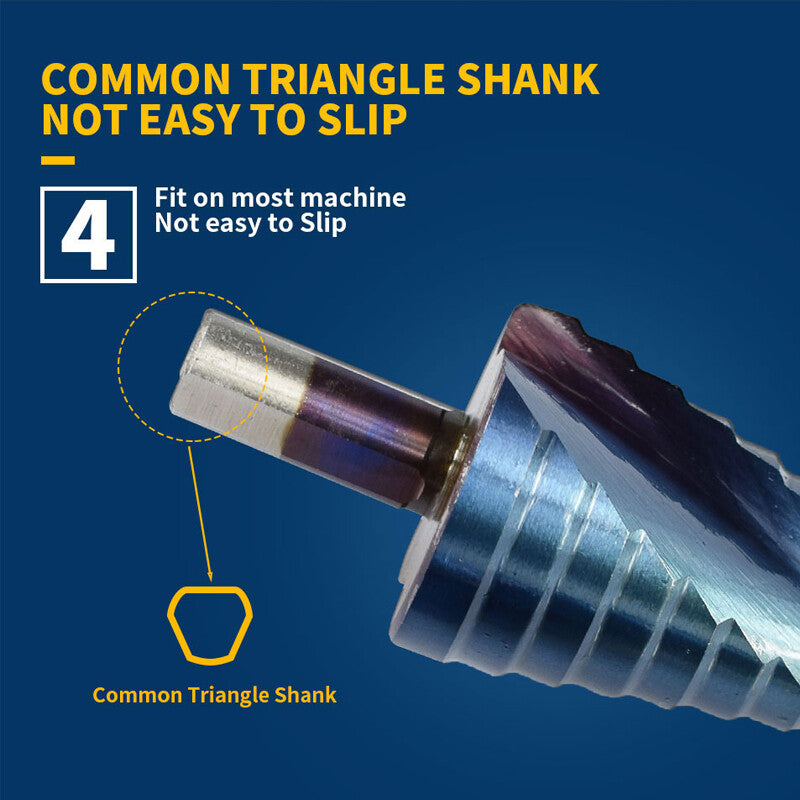 1/3Pcs HSS Step Cone Drill Titanium Steel Metal Hole Cutter Bit Set 4-12/20/32mm
