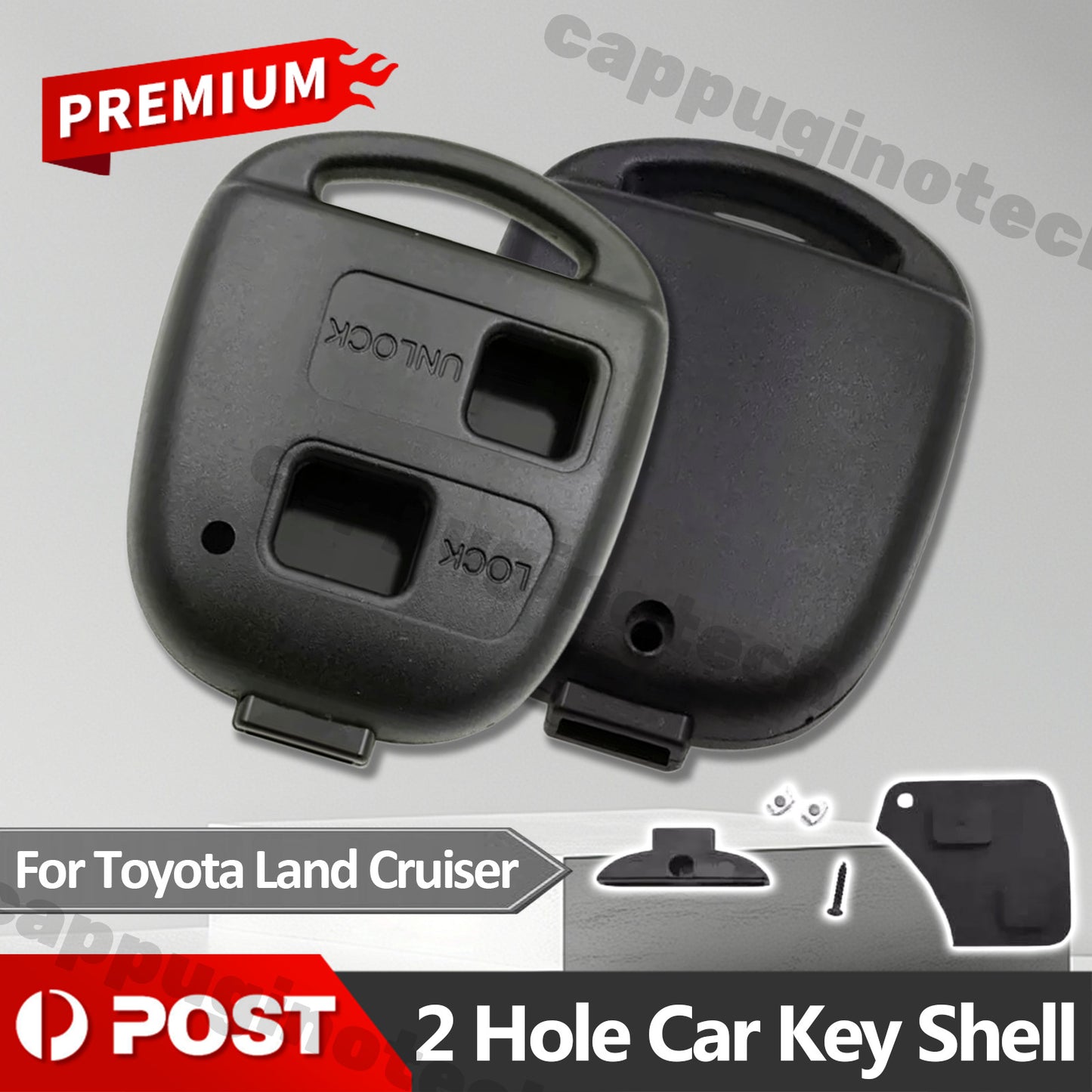 2 Button Key Remote Case Shell Compatible with Toyota Prado RAV4 Echo Corolla Tarago AU NEW