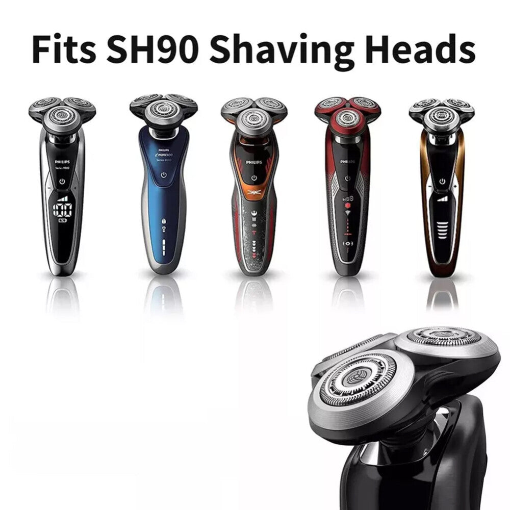 SH90 Replacement Heads (with Whole Base) Compatible with Philips Norelco Shavers Series 9000