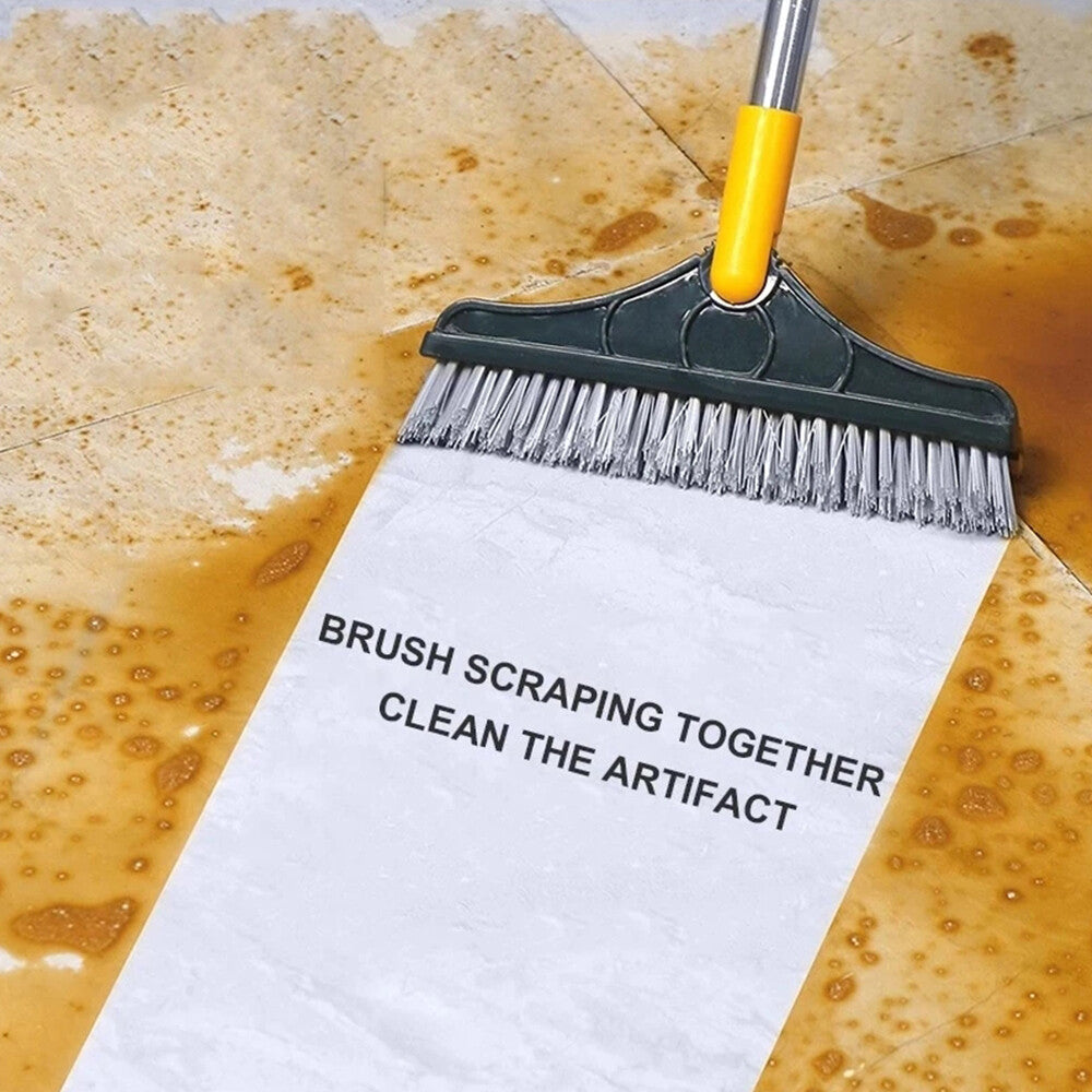 3in1 Floor Brush Scrub Wiper 180 Rotating Head Home Handle Cleaning Bathroom AU
