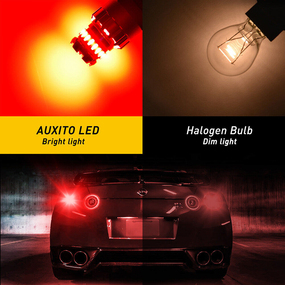 2X AUXITO BA15S 1156 P21W LED TURN SIGNAL INDICATOR BULB GLOBE AMBER WHITE 12V