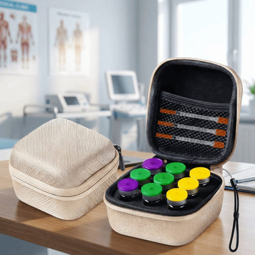 9 Slots Insulin Peptide Fridge Carrying Case Vial Holder Storage Protector Bag