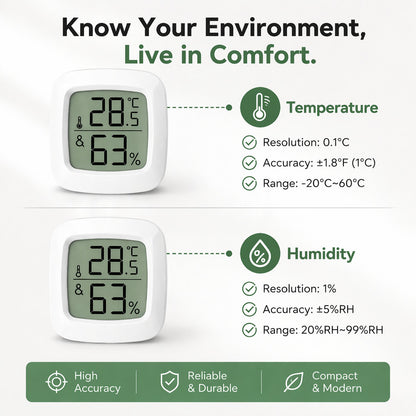 4x Mini Digital Thermometer Hygrometer LCD Temperature Humidity Meter Indoor