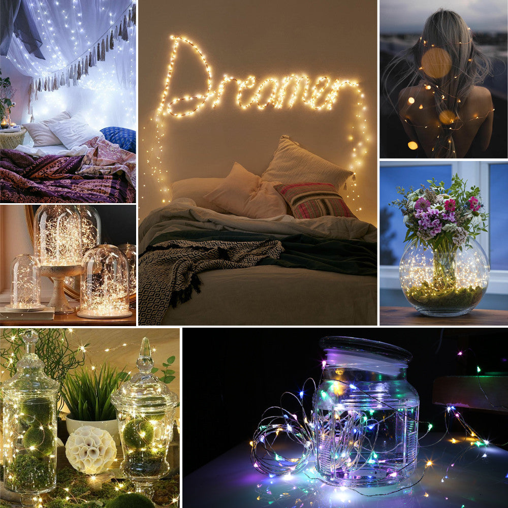 5-20M USB LED Copper Wire String Fairy Lights Party Home Garden Decor Warm White