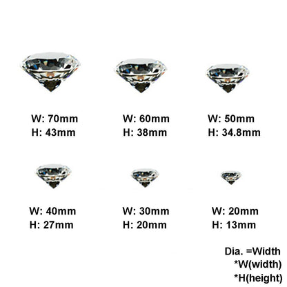 Ornaments Home Decoration Clear Glass Raw Gemstone Faceted Cut Crystal Diamond
