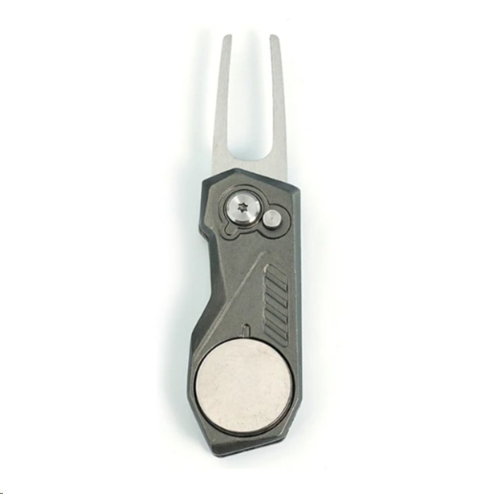 Divot Repair Tool with Popup Button Foldable Golf Green Fork Golf Marker – Compatible with Golf
