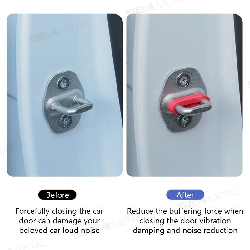 4PCS Car Door Lock Damper Buffer Pads Silicone Shock Absorber Anti Noise UK