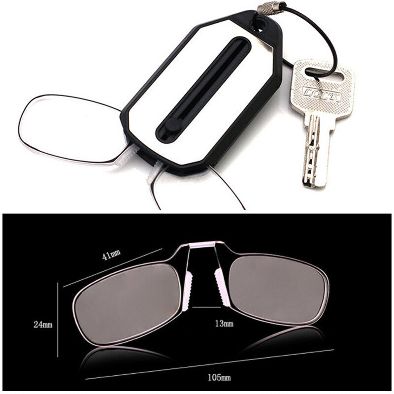 Thin Easy Carry Ultra Nose Clip Optics Presbyopic Ultralight Reading Glasses AU