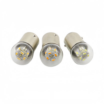 2 x Cool White G18 BA15S 1156 6V 12SMD 100LM LED Globes (2pcs)