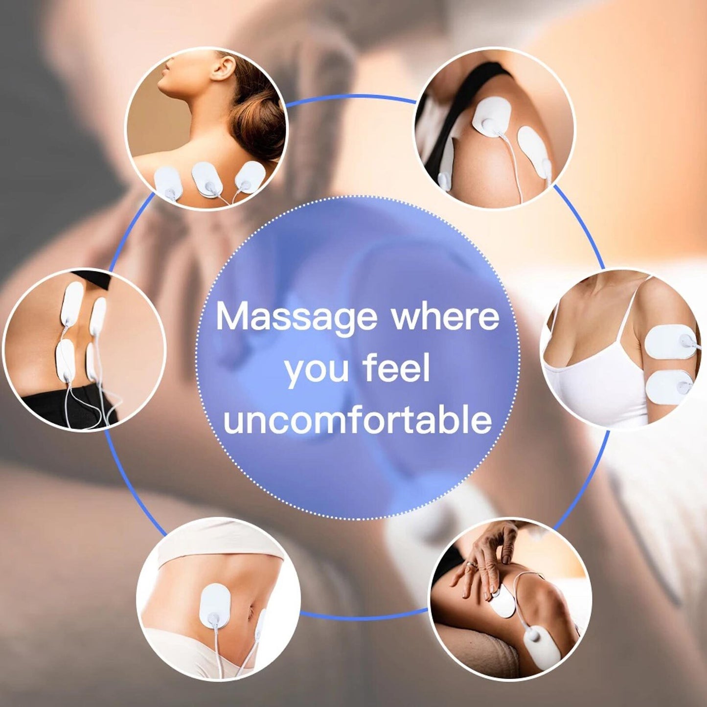 EMS Facial Body Muscle Stimulator Electrode Face Cheek Slim Beauty Massager New
