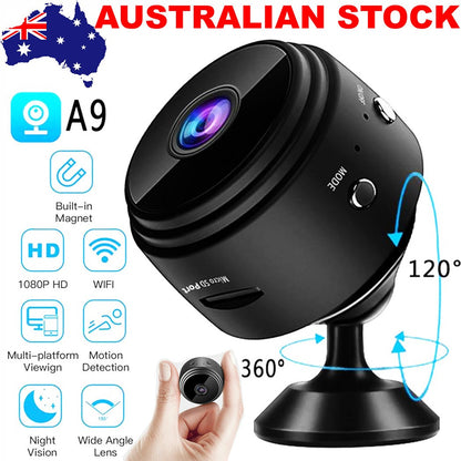 Mini WiFi Security Camera 1080P Wide Angle IR Night Vision Motion Detect SD AU