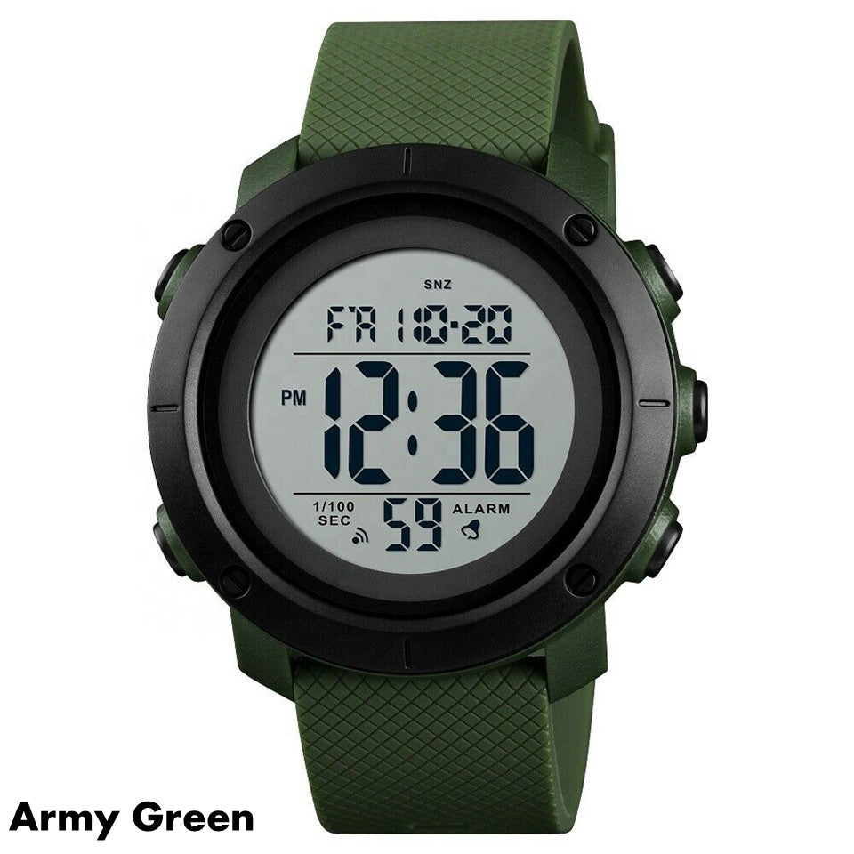 SKMEI Digital Sports Watch Mens 50M Waterproof Resistant Casual Military 1426