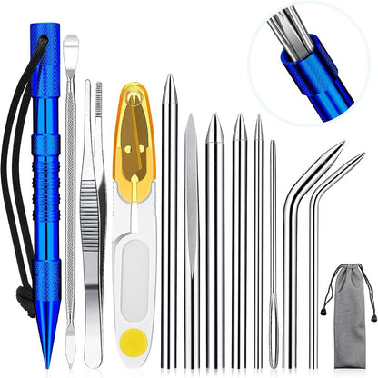 Aluminum Alloy Paracord Fid Set Stainless Steel Marlinspike Set  Leather Tools