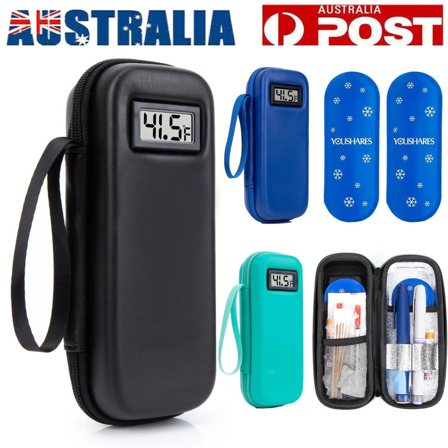 Insulin Cooler Travel Case Temperature Display Refrigerated Medicine Cooling Bag