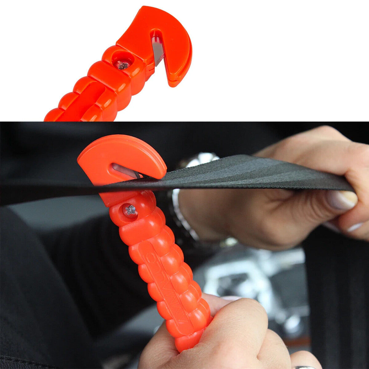 2X Car Emergency Hammer Window Glass Breaker Seat Belt Cutter Safety Escape Tool – Compatible with Seat