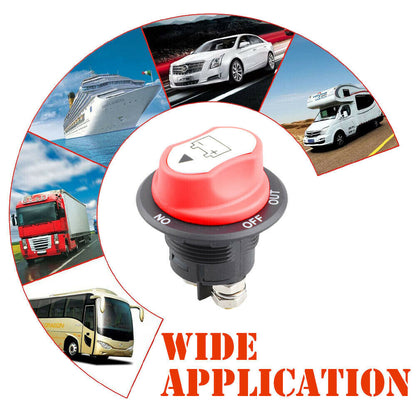 12-24V 200A Disconnect Battery Isolator Cut Off Kill Switch Key Car Marine Boat