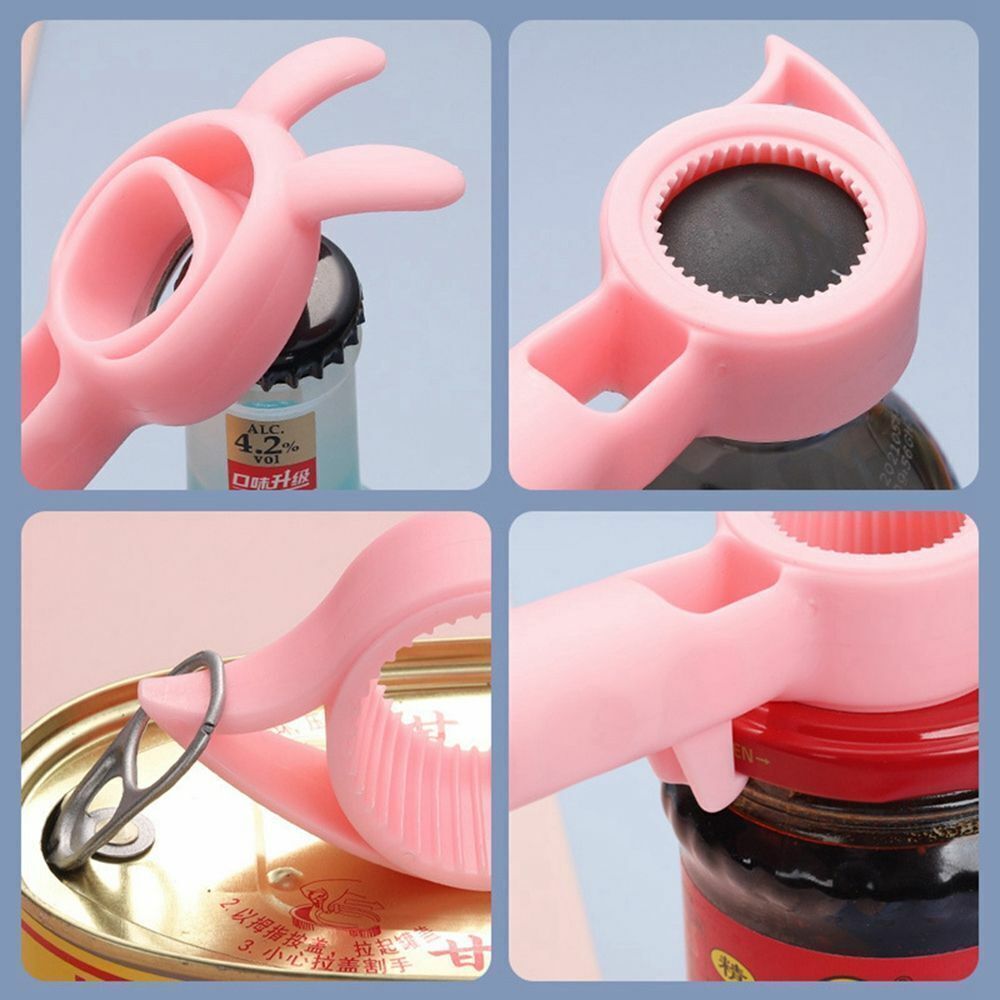 4 In 1 Bottle Opener Multifunction Jar Can Beer Bottle Opener Stainless Steel AU