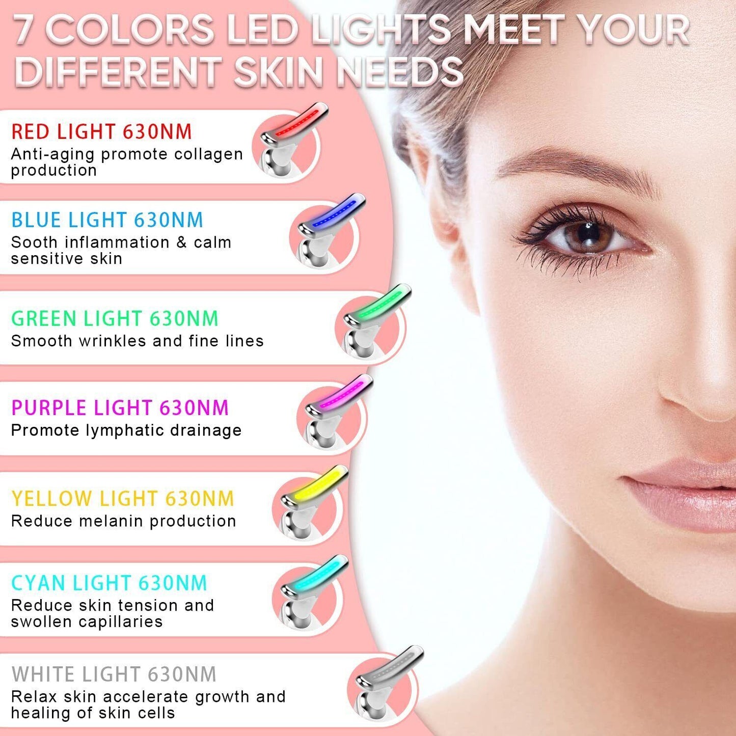 Neck Anti Wrinkle Face Beauty Device Skin Lifting Tighten Rejuvenation Massager