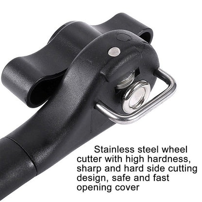 Smooth Edge Tin Can Opener Manual Stainless Steel Safe Cut Lid Side Professional